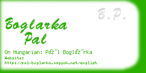 boglarka pal business card